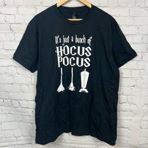 HOCUS POCUS Halloween Fall Themed Tee T-shirt Black XL NWOT